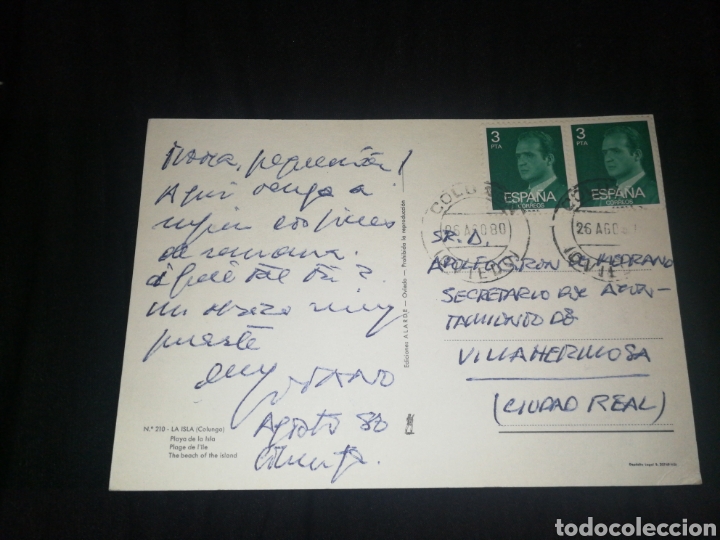 Postales: COLUNGA, ASTURIAS, 1980,POSTAL - Foto 2