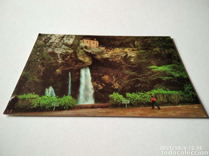 Postales: Postal Covadonga Gruta Cascada - Foto 1