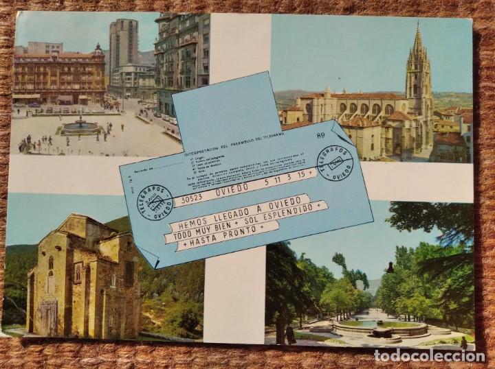 Postales: TELEGRAMA DESDE OVIEDO - Foto 1
