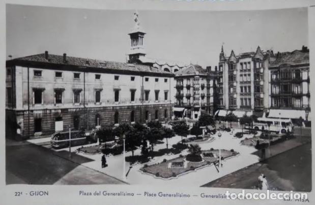 Postales: Gij&oacute;n , plaza del General&iacute;simo - Foto 1