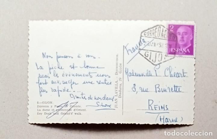 Postales: Gij&oacute;n , d&aacute;rsena y paseo de oriente - Foto 2