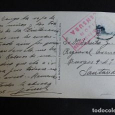 Postales: GIJON ASTURIAS POSTAL CIRCULADA GUERRA CIVIL OCTUBRE 1936 CENSURA COMITE COMUNICACIONES GIJON RARA. Lote 339998328