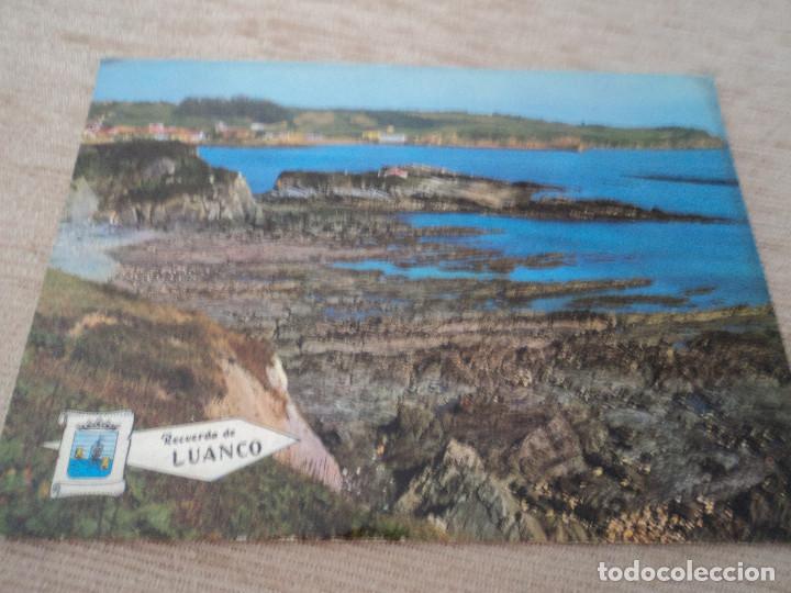 Postales: recuerdo de luanco, euro-ediciones, circulada - Foto 1