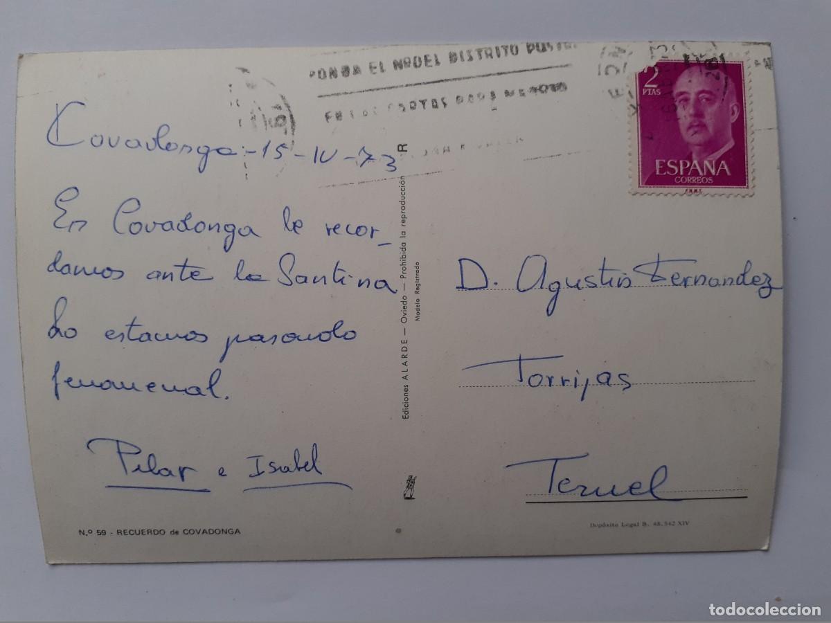 Postales: POSTAL - COVADONGA - DIVERSOS ASPECTOS - ESCRITA - Foto 2