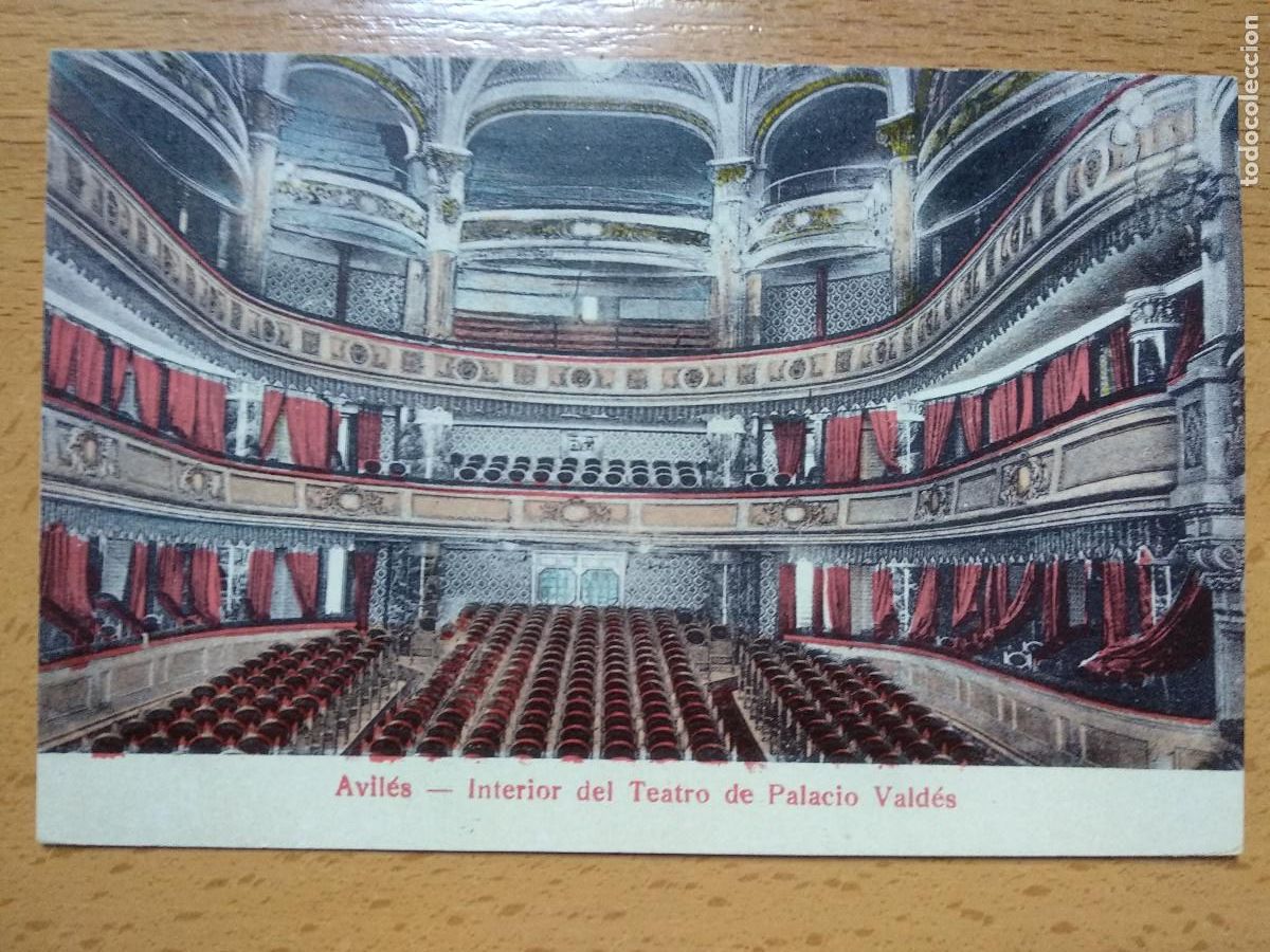 Postales: AVIL&Eacute;S. INTERIOR DEL TEATRO DE PALACIO VALD&Eacute;S. - Foto 1