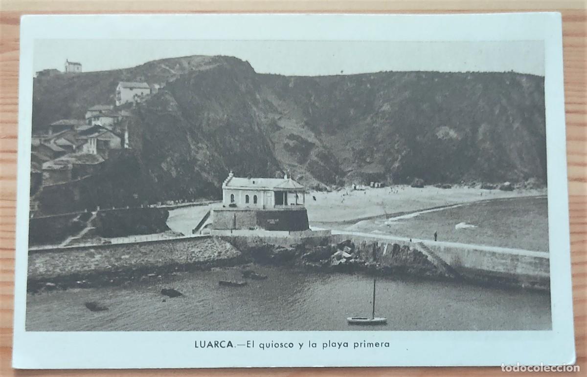 Postales: LUARCA. EL QUIOSCO Y LA PLAYA PRIMERA - EDICIONES G&Oacute;MEZ - Foto 1