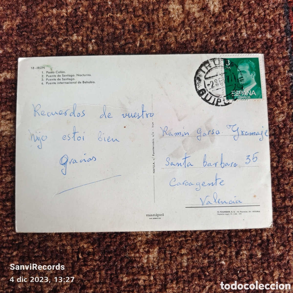 Postales: POSTAL: IR&Uacute;N (ASTURIAS) - Foto 2