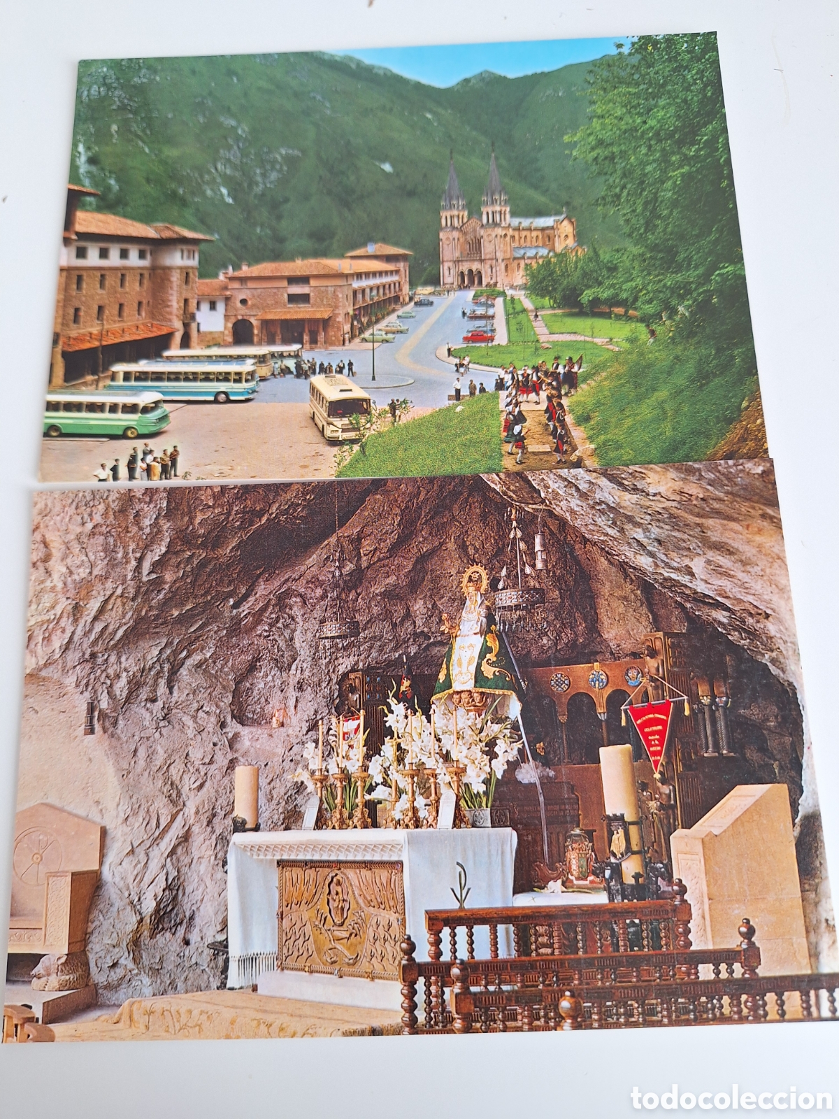 Postales: 2 POSTALES COVADONGA e interior gruta - Foto 1