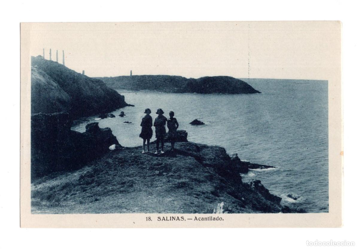 Postales: SALINAS.(ASTURIAS).- ACANTILADO. - Foto 1