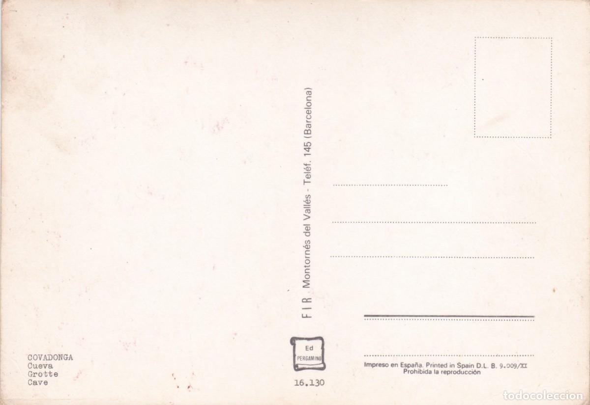 Postales: COVADONGA. CUEVA (1968) - Foto 2