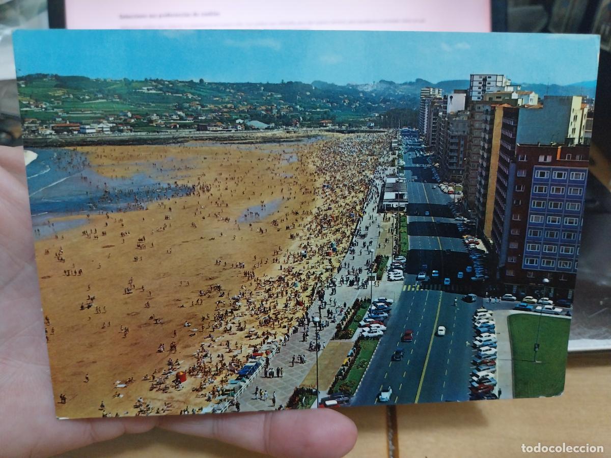 Postcards: GIJON 1972 PLAYA SAN LORENZO AVENIDA RUFU RENDUELES ED ALARDE 33 CIRCULADA ANIMADA