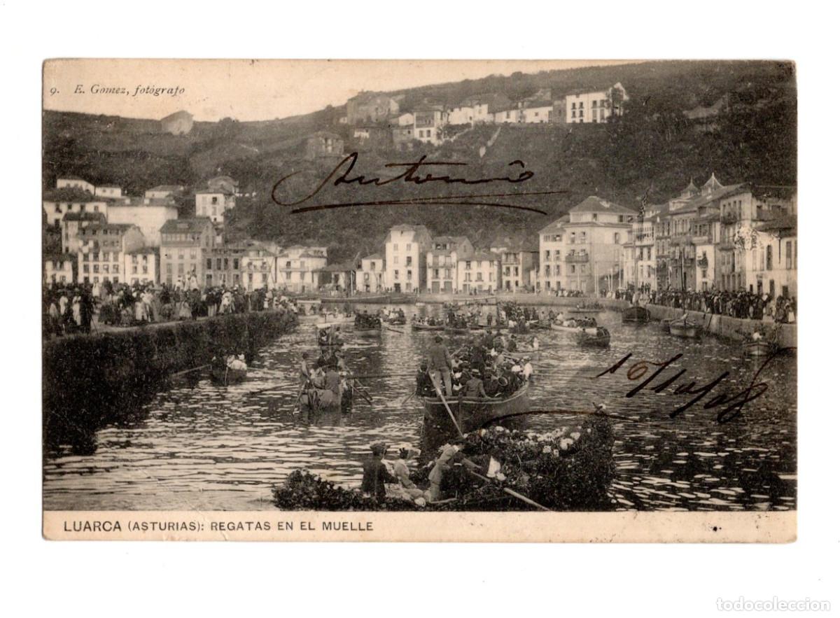 Postales: LUARCA.- REGATAS EN EL MUELLE. - Foto 1