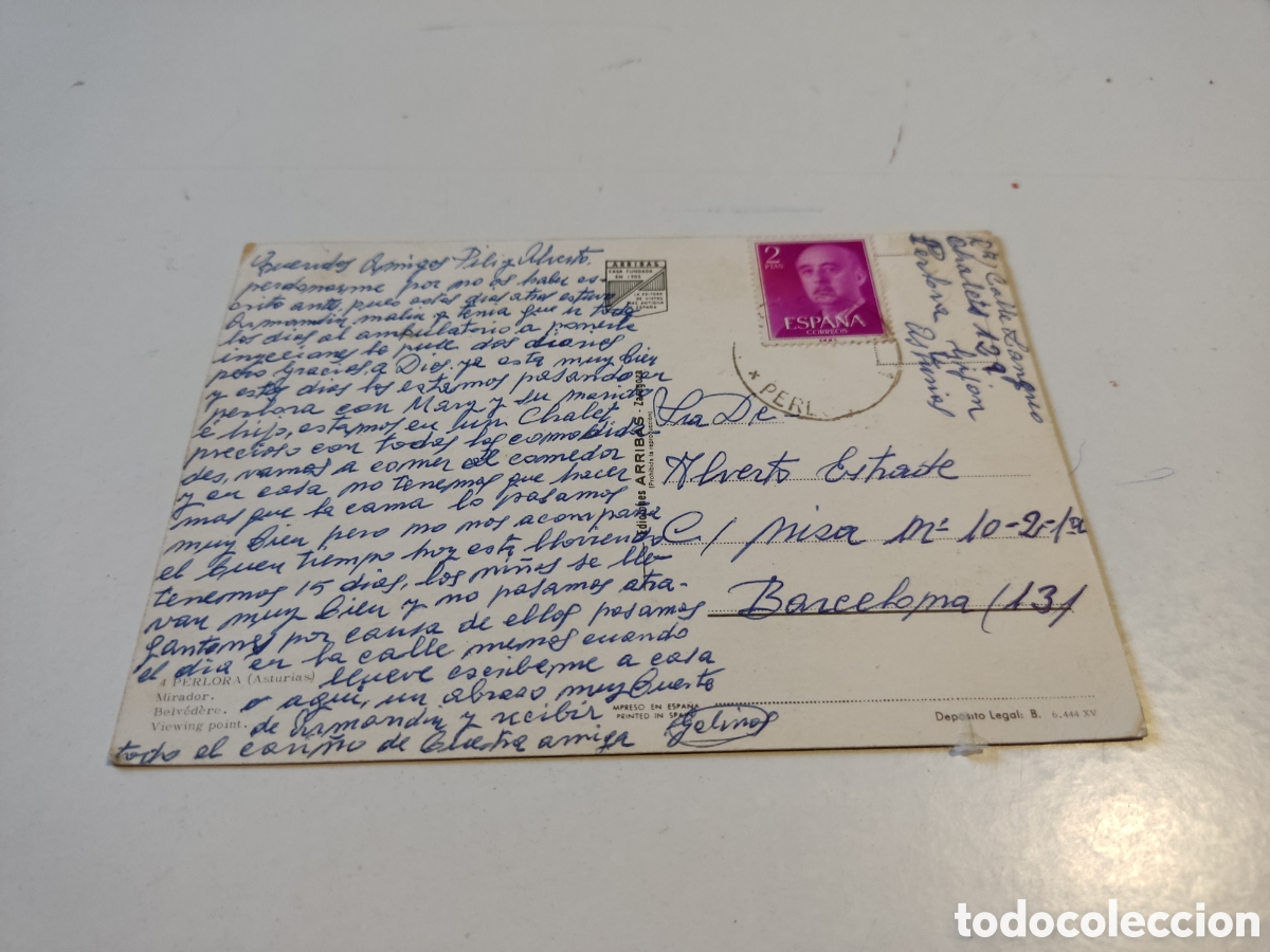 Postales: Postal perlora, Asturias - Foto 2