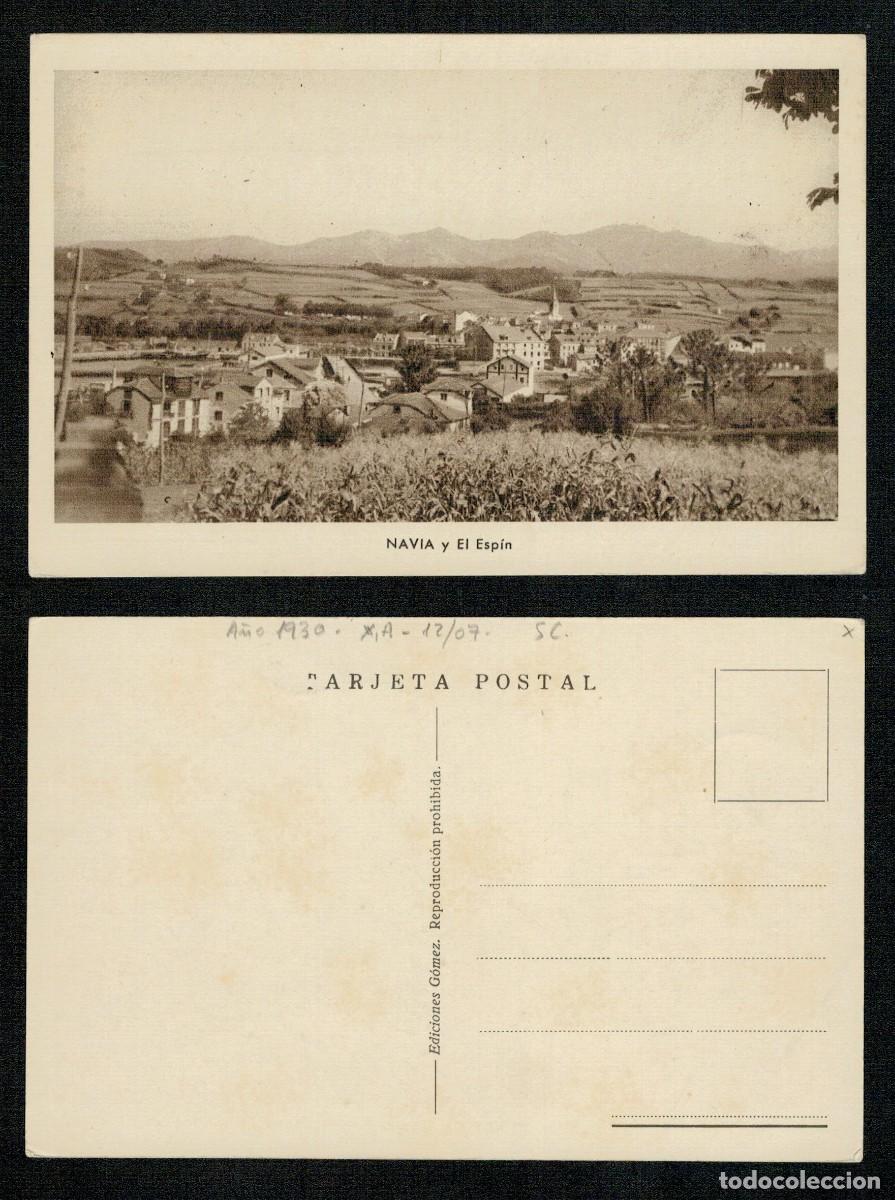 Postales: Postal de NAVIA. Navia y el Esp&iacute;n. Ediciones G&oacute;mez. - Foto 1