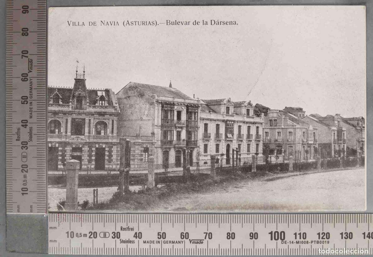 Postales: POSTAL. VILLA DE NAVIA. BULEVAR DE LA DARSENA - Foto 1
