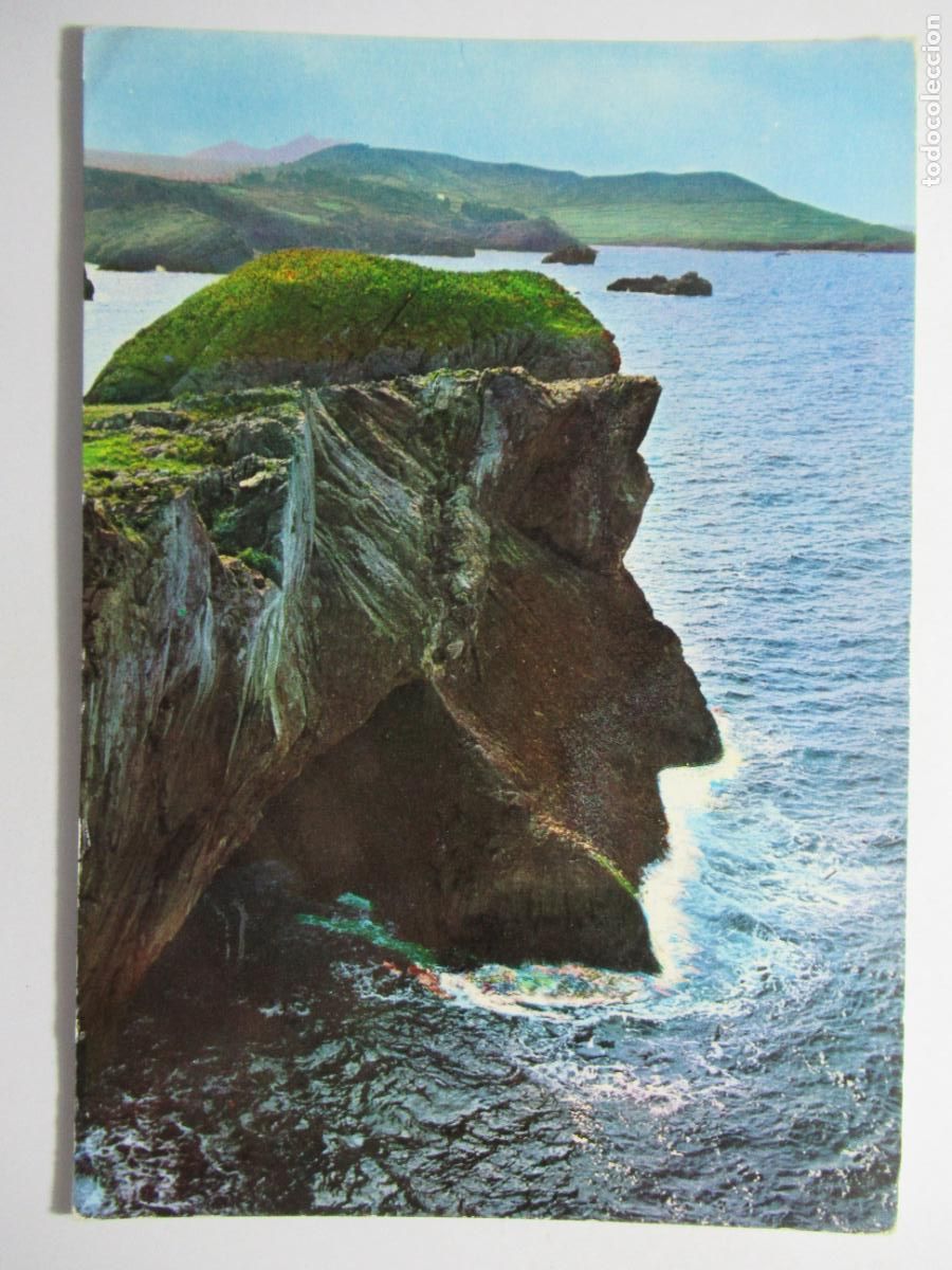 Postales: Celorio - Llanes - Perfil de Cristo - Foto 1