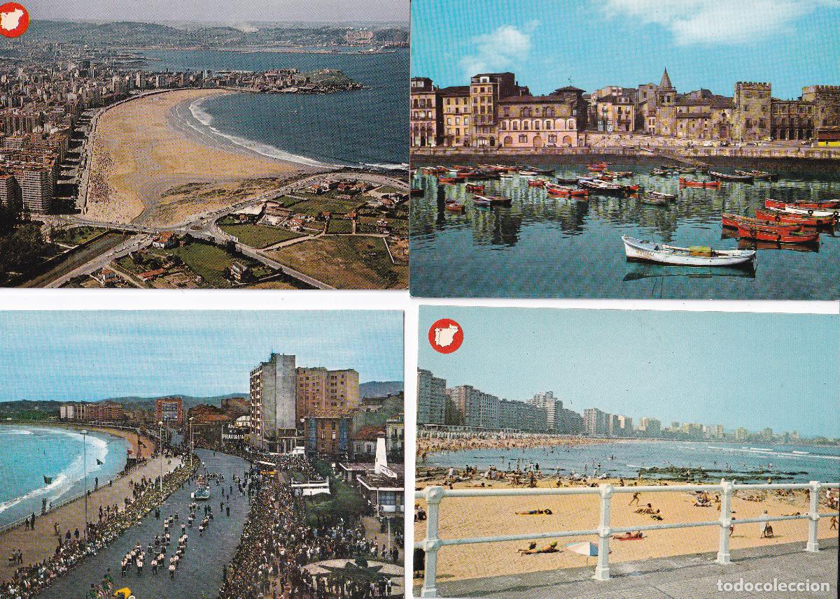 Postales: LOTE GIJON CINCO POSTALES - Foto 1
