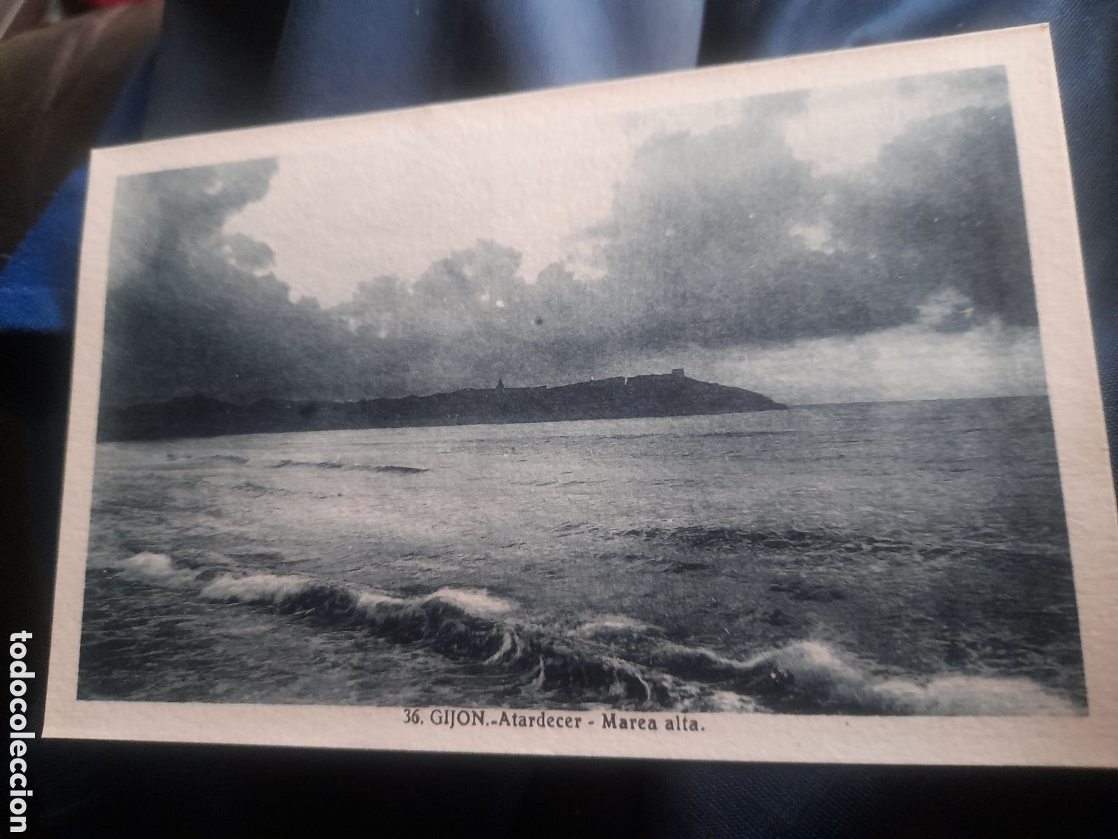 Postkarten: Antigua postal fotogr&aacute;fica, Jijon, Atardecer, Marea alta