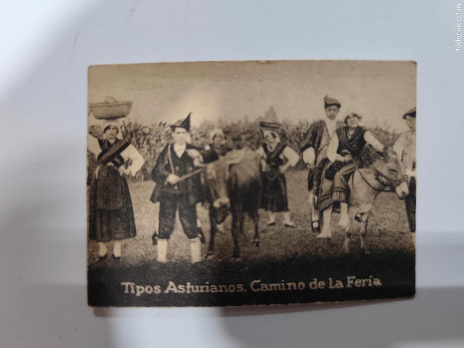 Postcards: POSTAL ORIGINAL DECADA DE LOS A&Ntilde;OS 30. TIPOS ASTURISANOS, CAMINO DE LA FERIA. LEER DESCRIPCION. LEER