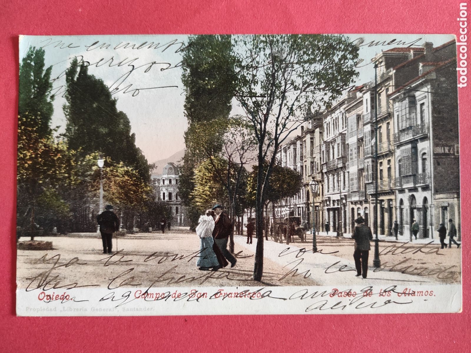 Postales: TARJETA POSTAL.- OVIEDO.- CAMPO DE SAN FRANCISCO.- ED. PURGER.- ASTURIAS.- CIRCULADA 1905
