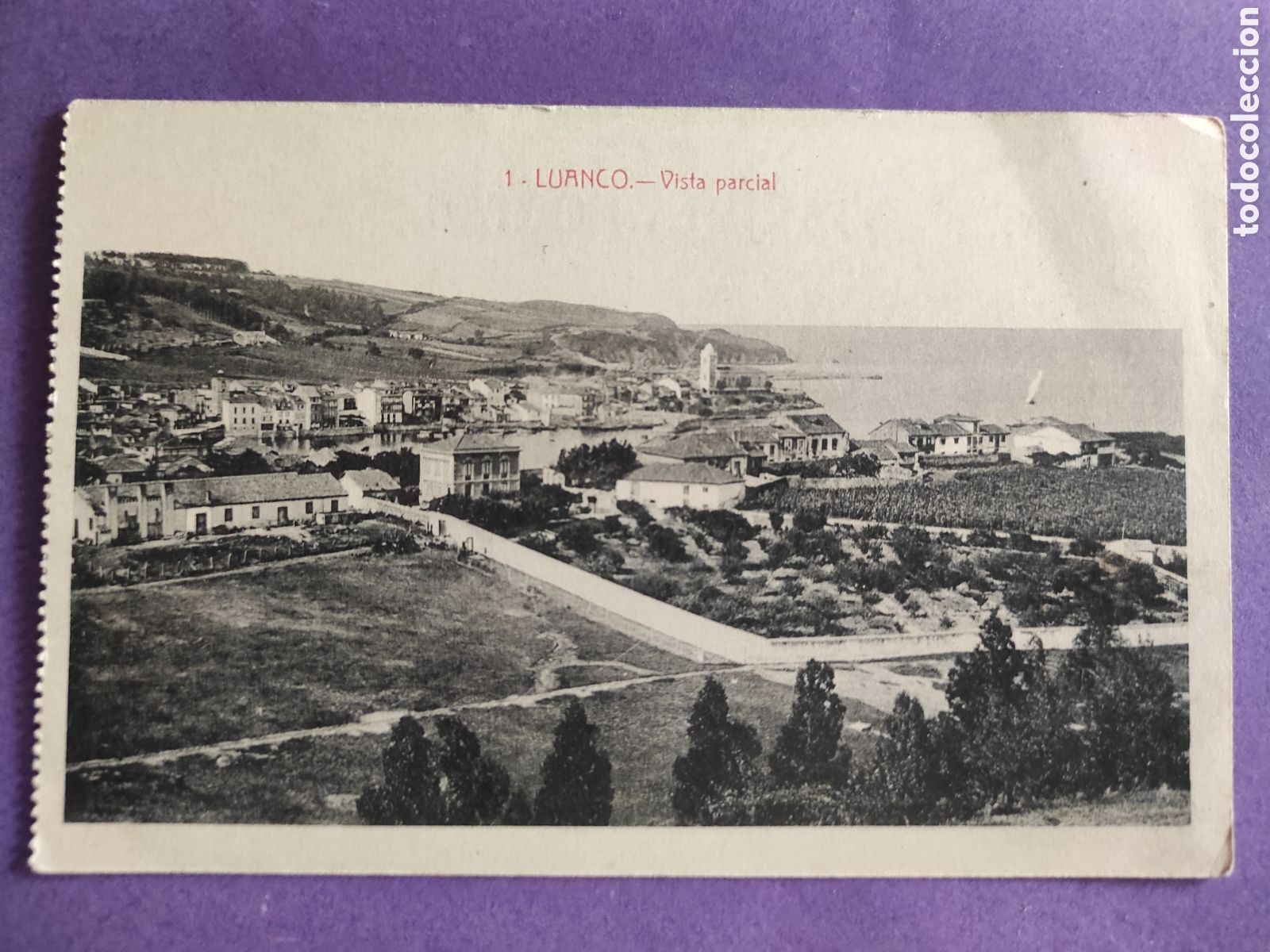 Postais: TARJETA POSTAL.- LUANCO.- ASTURIAS.- VISTA PARCIAL.- EDITORES POLA Y MU&Ntilde;IZ.-