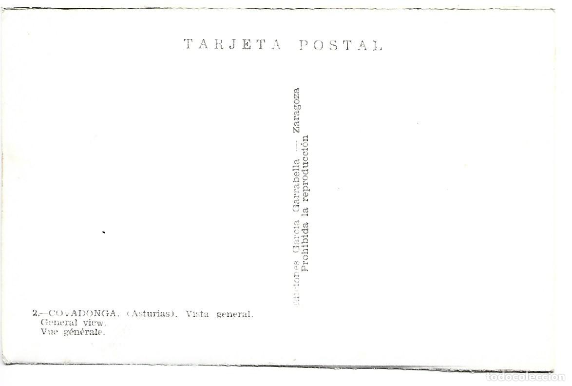 Postales: VISTA GENERAL / GENERAL VIEW.- COVADONGA - Foto 2