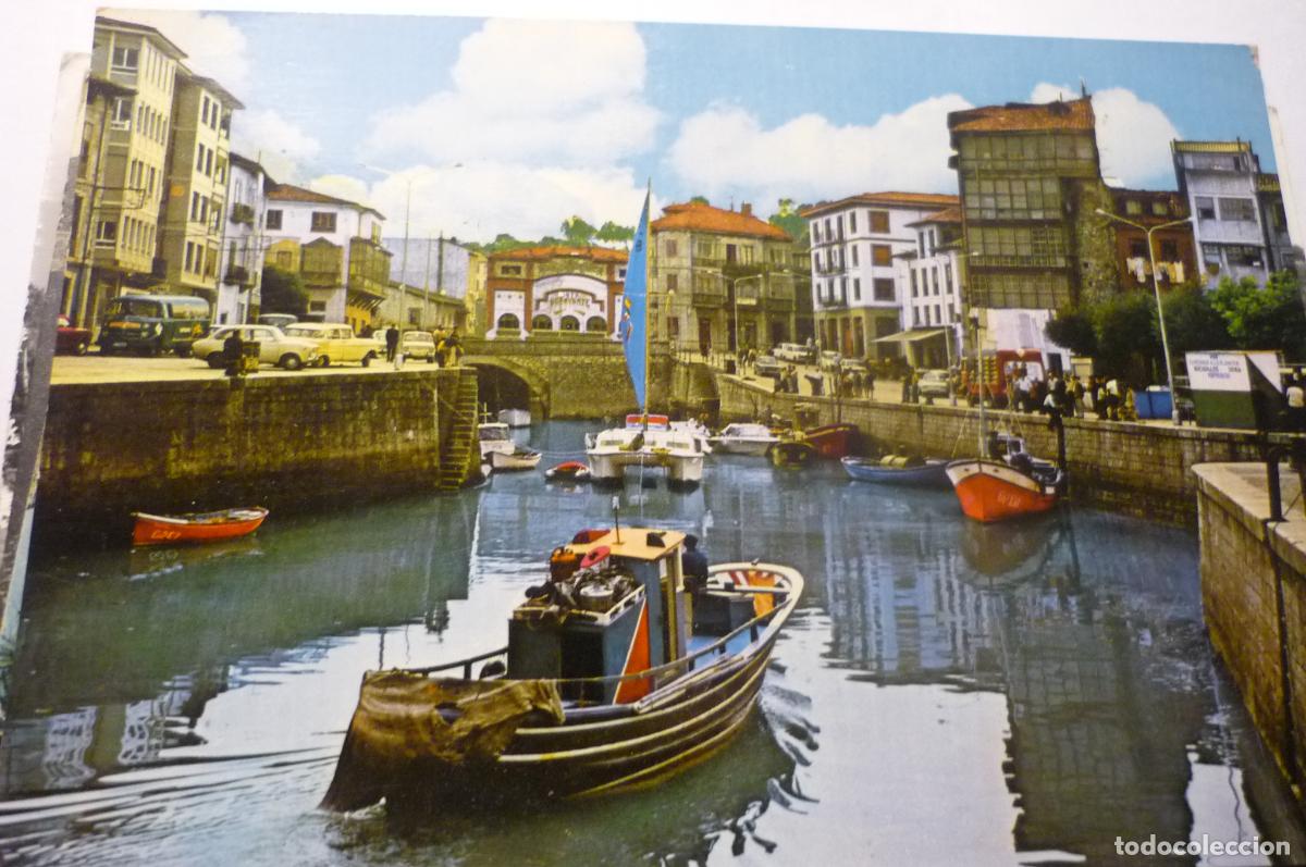 Postales: postal llanes interor puerto circulada - Foto 1