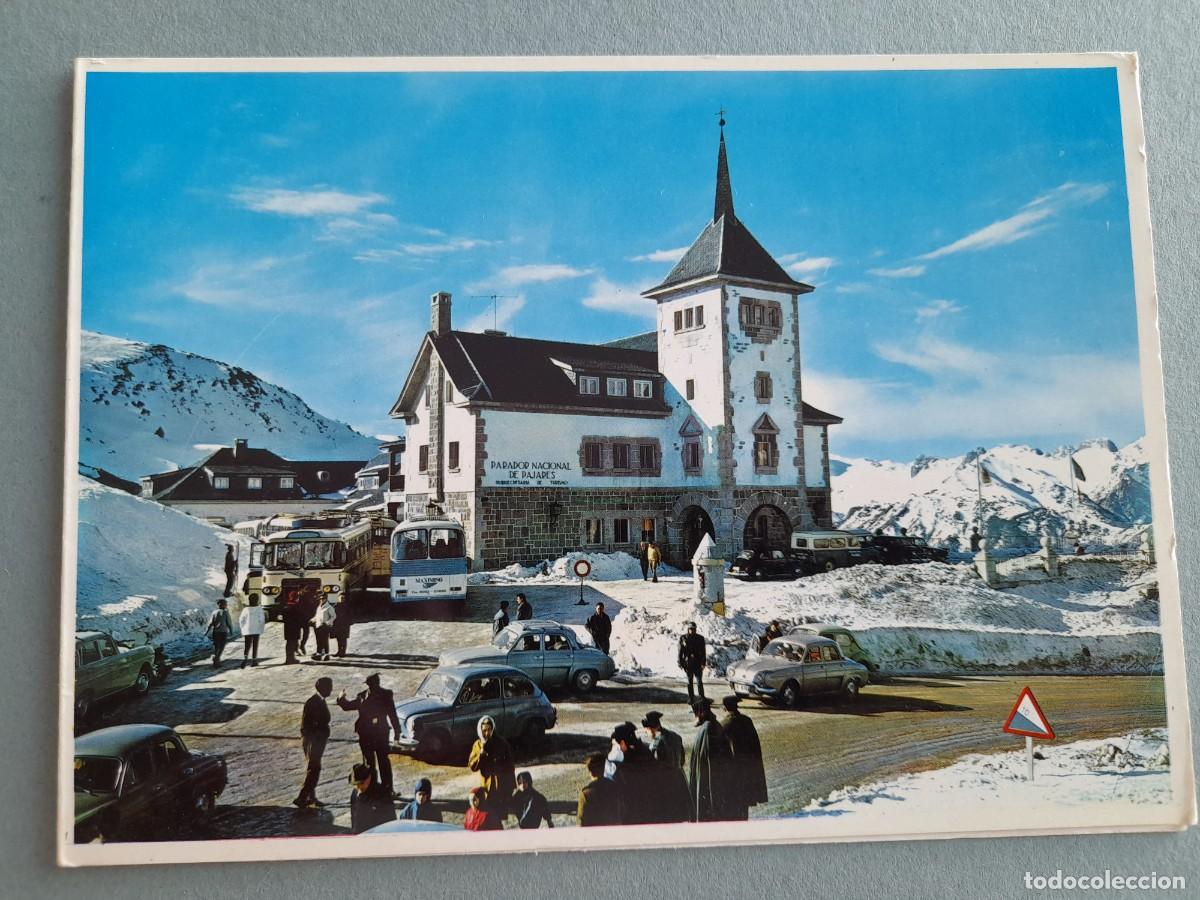 Postales: postal diptico de pajares, escrita 1966 - Foto 1