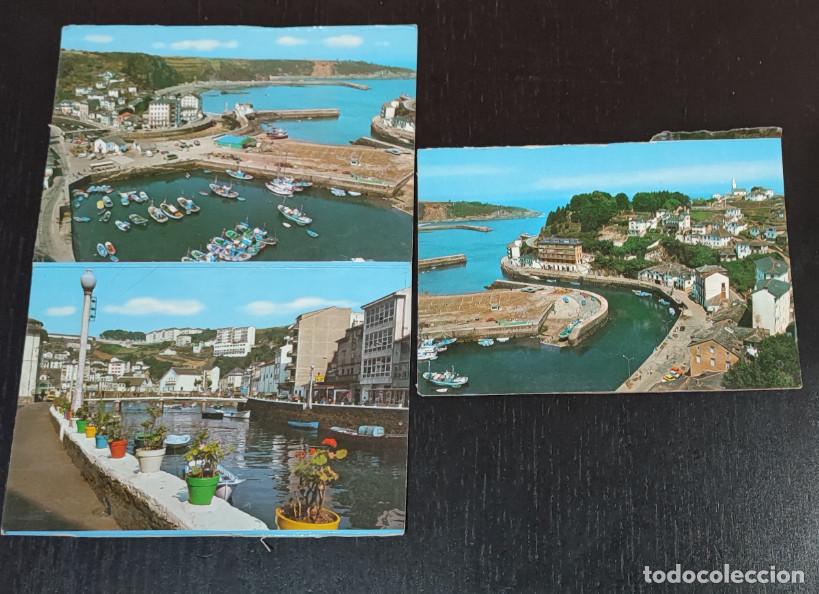 Postales: LOTE DE 3 POSTALES DE LUARCA - Foto 1