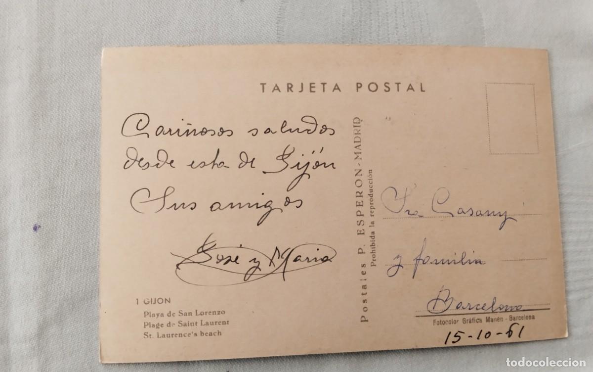Postales: GIJON , POSTAL ANTIGUA - Foto 3