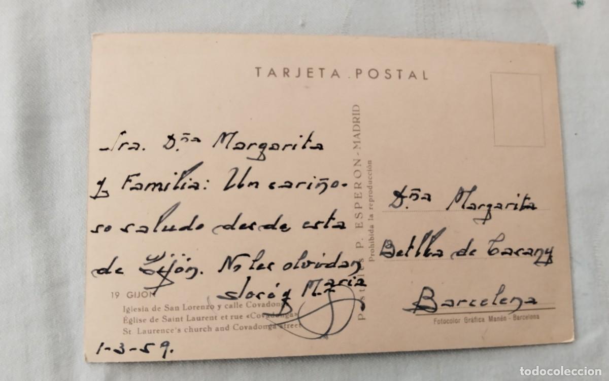 Postales: GIJON , POSTAL ANTIGUA - Foto 3