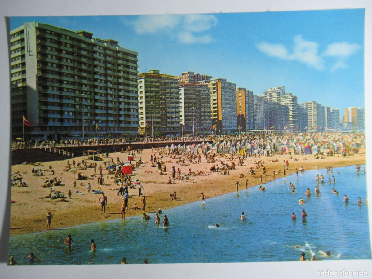 Postales: Gij&oacute;n - Playa Miami. - Foto 1
