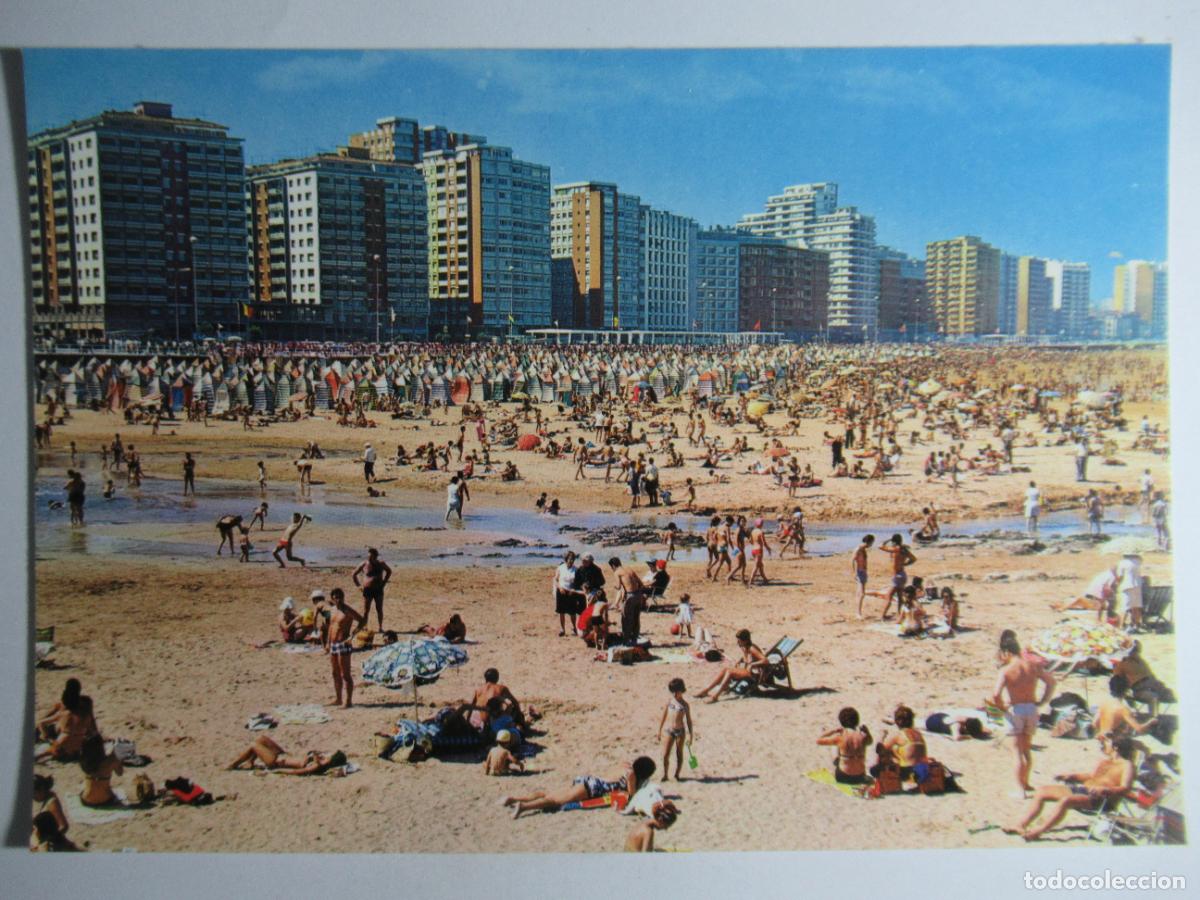 Postales: Gij&oacute;n - Playa Miami. - Foto 1
