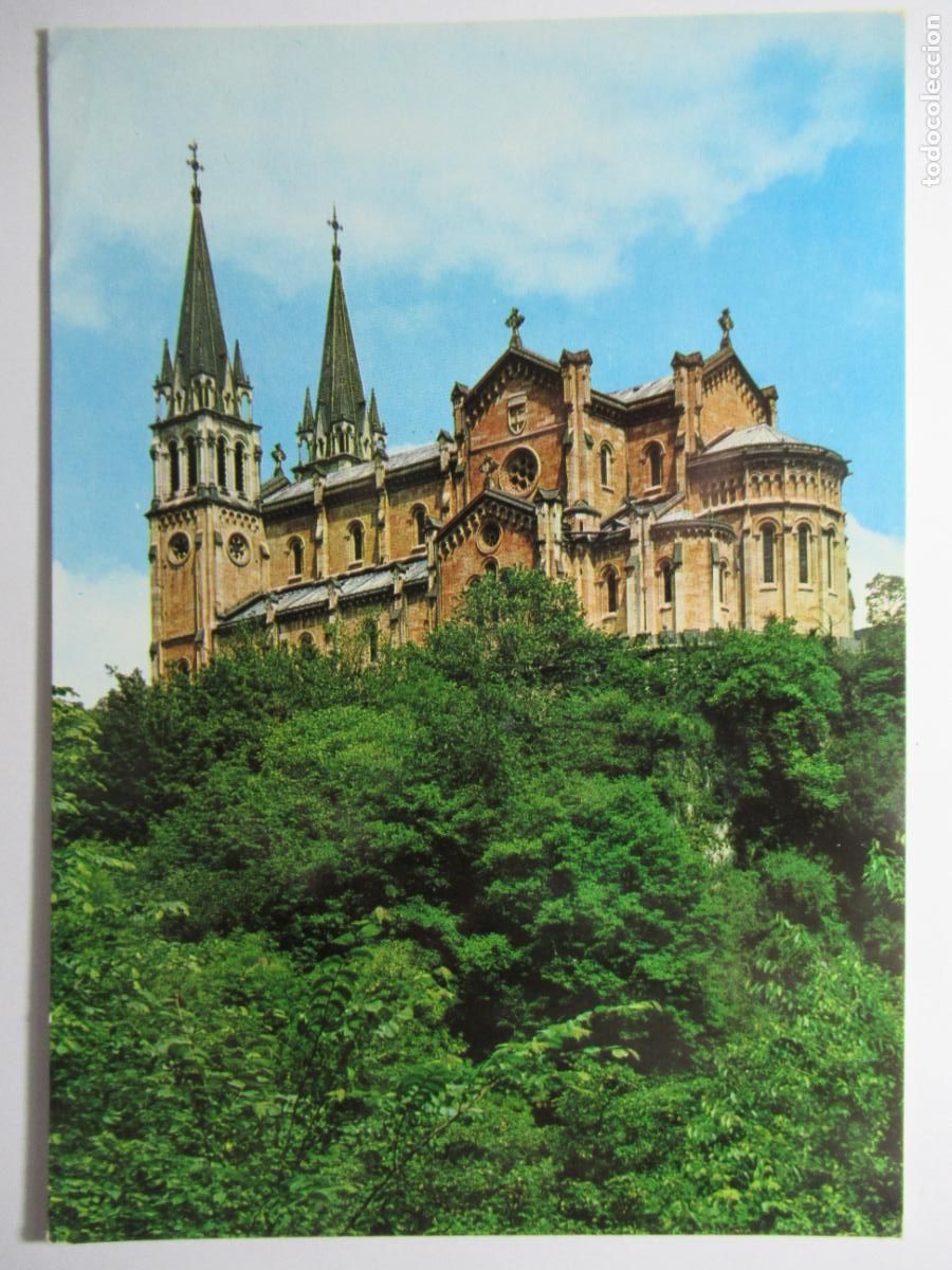 Postales: Covadonga - Catedral y &aacute;bside - Foto 1