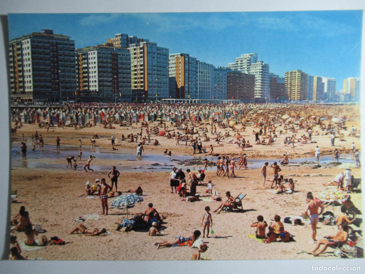 Postales: Gij&oacute;n - Playa Miami. - Foto 1