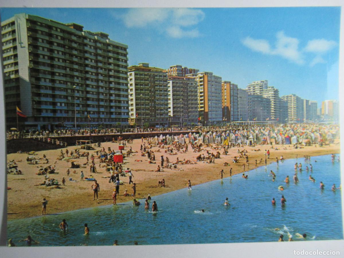 Postales: Gij&oacute;n - Playa Miami. - Foto 1