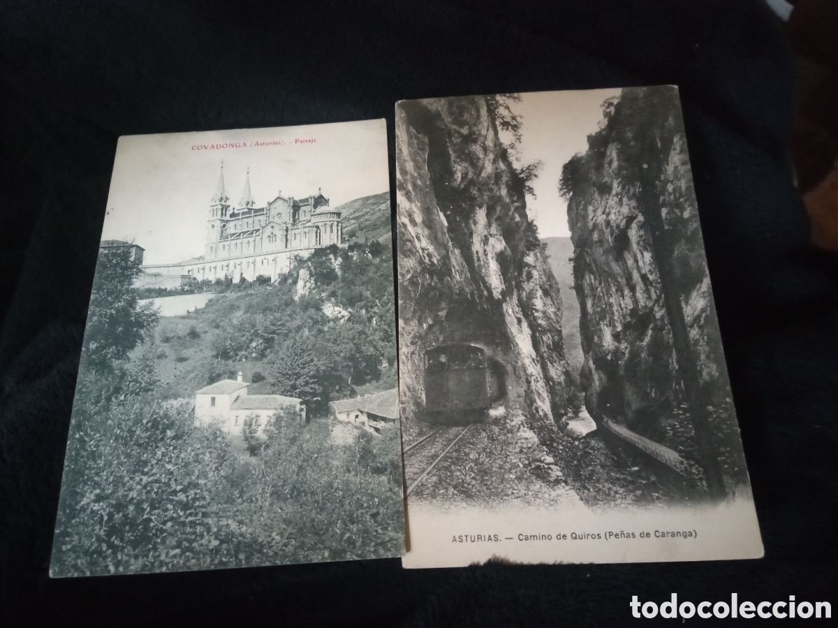 Cartoline: Dos antiguas postales fotogr&aacute;ficas de Asturias