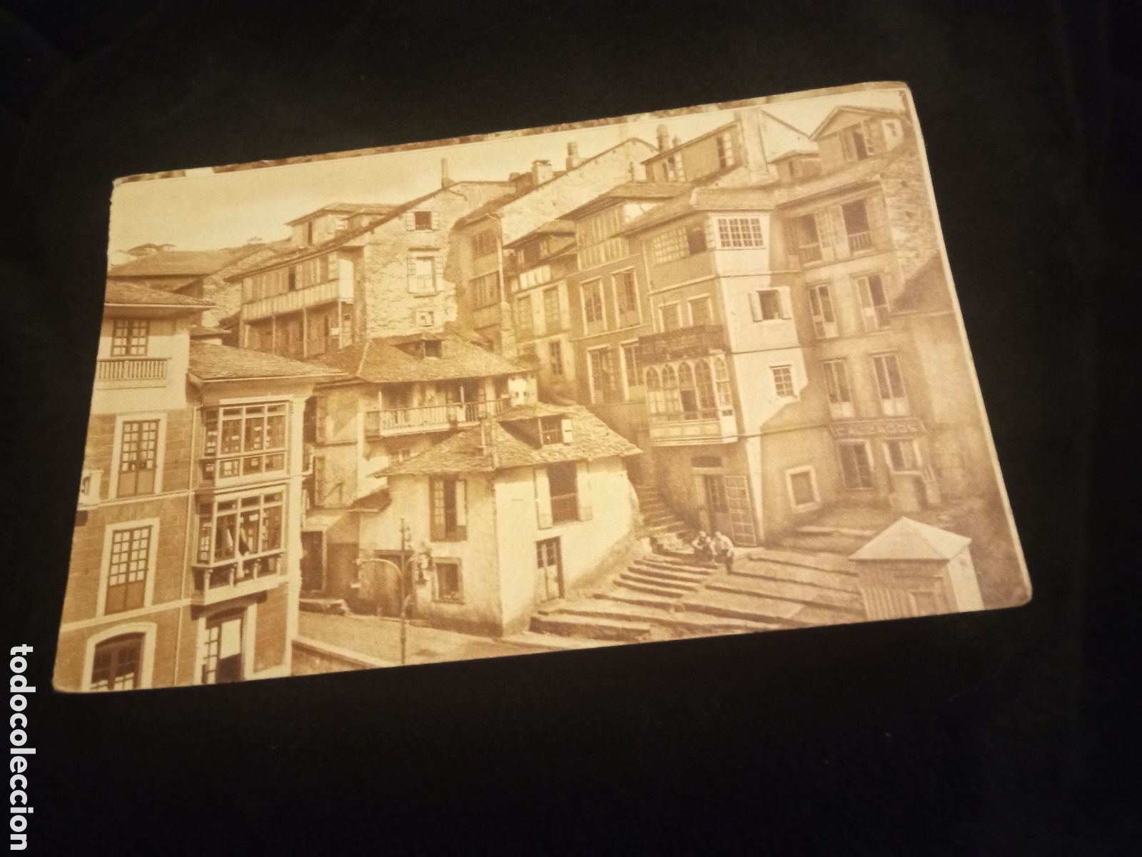 Postkarten: Antigua postal fotogr&aacute;fica, Luarca(Asturias) Rinc&oacute;n de la Plaza &Aacute;lvaro de Albornoz