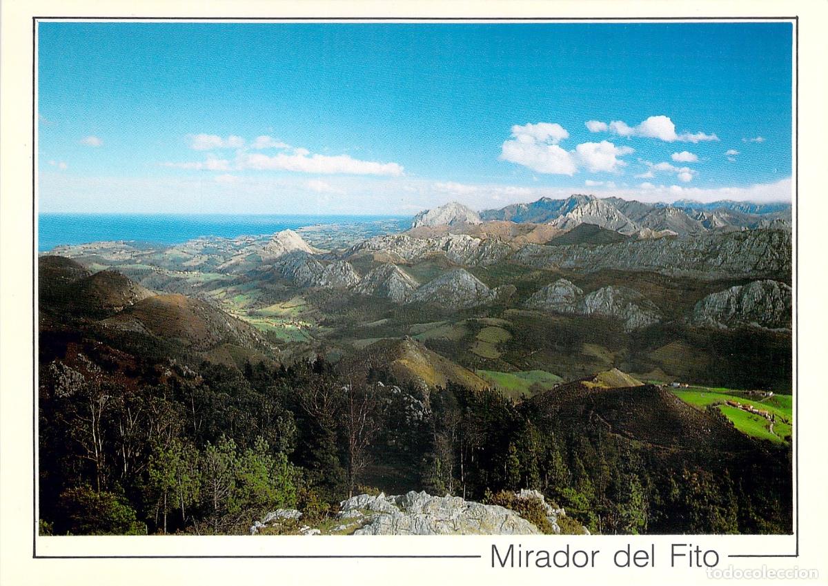 Postales: Postal Mirador del Fito Asturias Panor&aacute;mica de Monta&ntilde;a y Mar