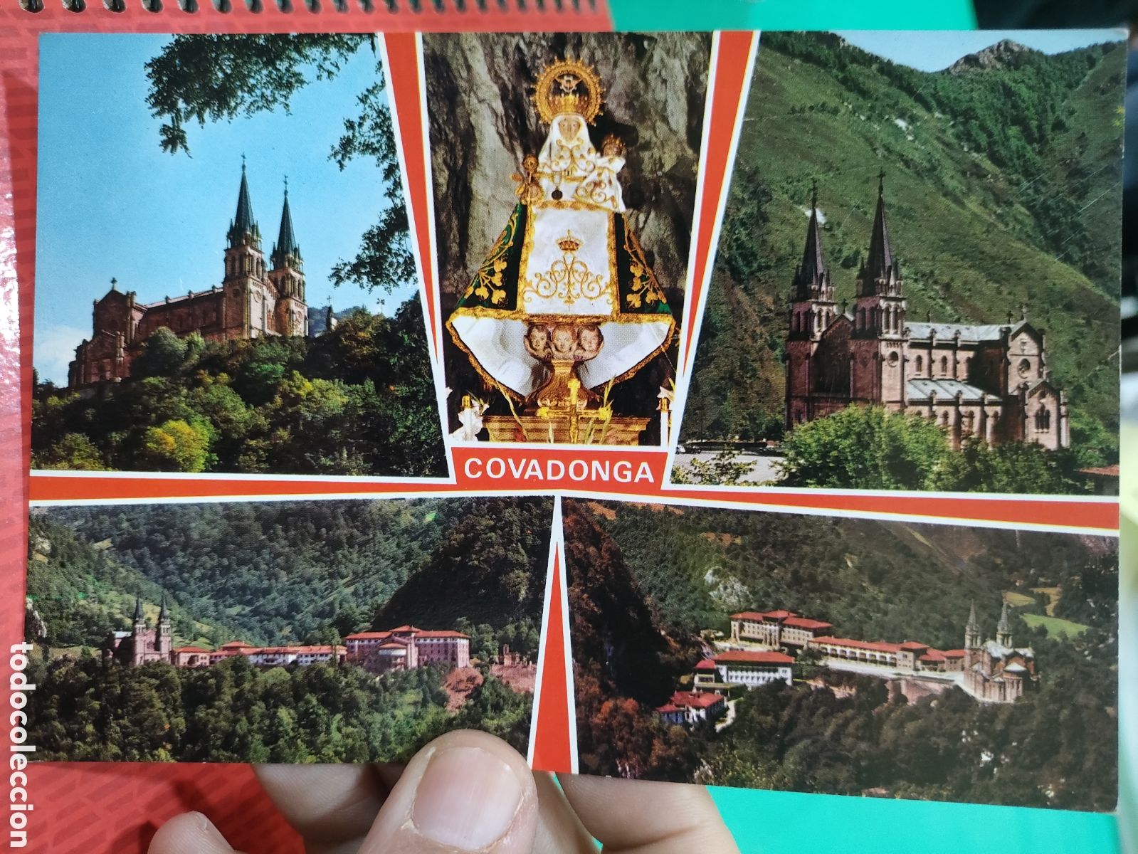 Postales: Postal COVADONGA Asturias LA SANTINA VISTAS DE LA BAS&Iacute;LICA N 24 GARC&Iacute;A GARRABELLA SC