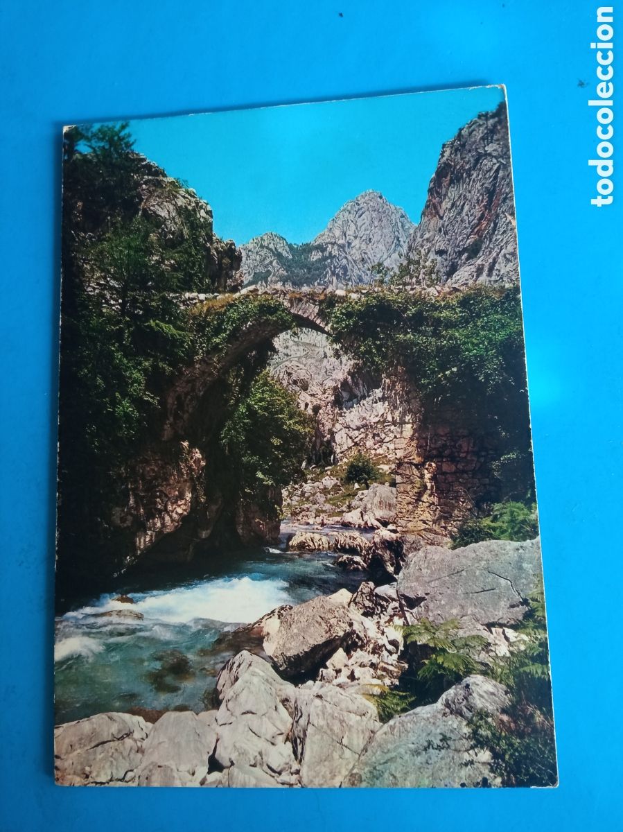 Postales: Antigua postal fotogr&aacute;fica, Desfiladero del Cares, Puente El Haya