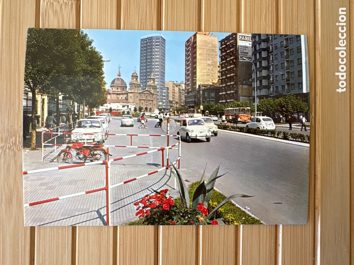 Postales: GIJ&Oacute;N (ASTURIAS), CALLE PALACIO VALD&Eacute;S- EDICIONES ALCE N&ordm; 1008 - SIN CIRCULAR. SEAT 600. ASM