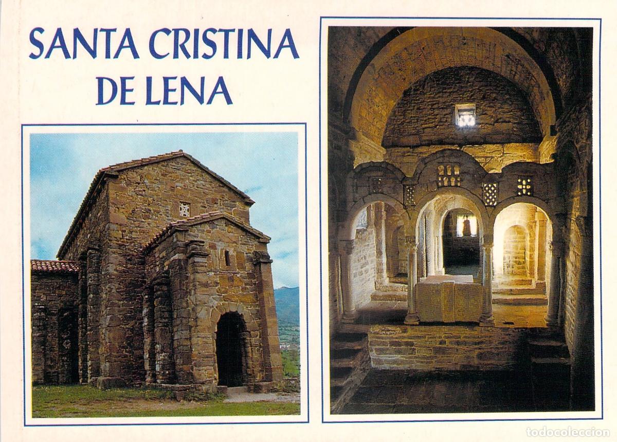 Postales: Postal de Santa Cristina de Lena, Asturias - Iglesia Prerrom&aacute;nica