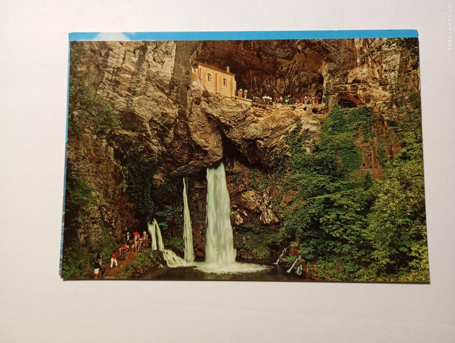 Postales: POSTAL DE COVADONGA. ASTURIAS. GRUTA Y CASCADA. TDKP28Z3