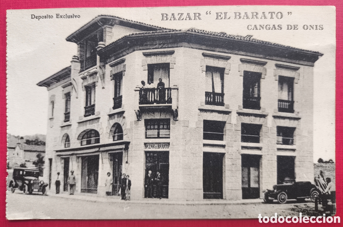 Postales: CANGAS DE ONIS BAZAR EL BARATO POSTAL FOTOTIPIA ASTURIAS C. 1920