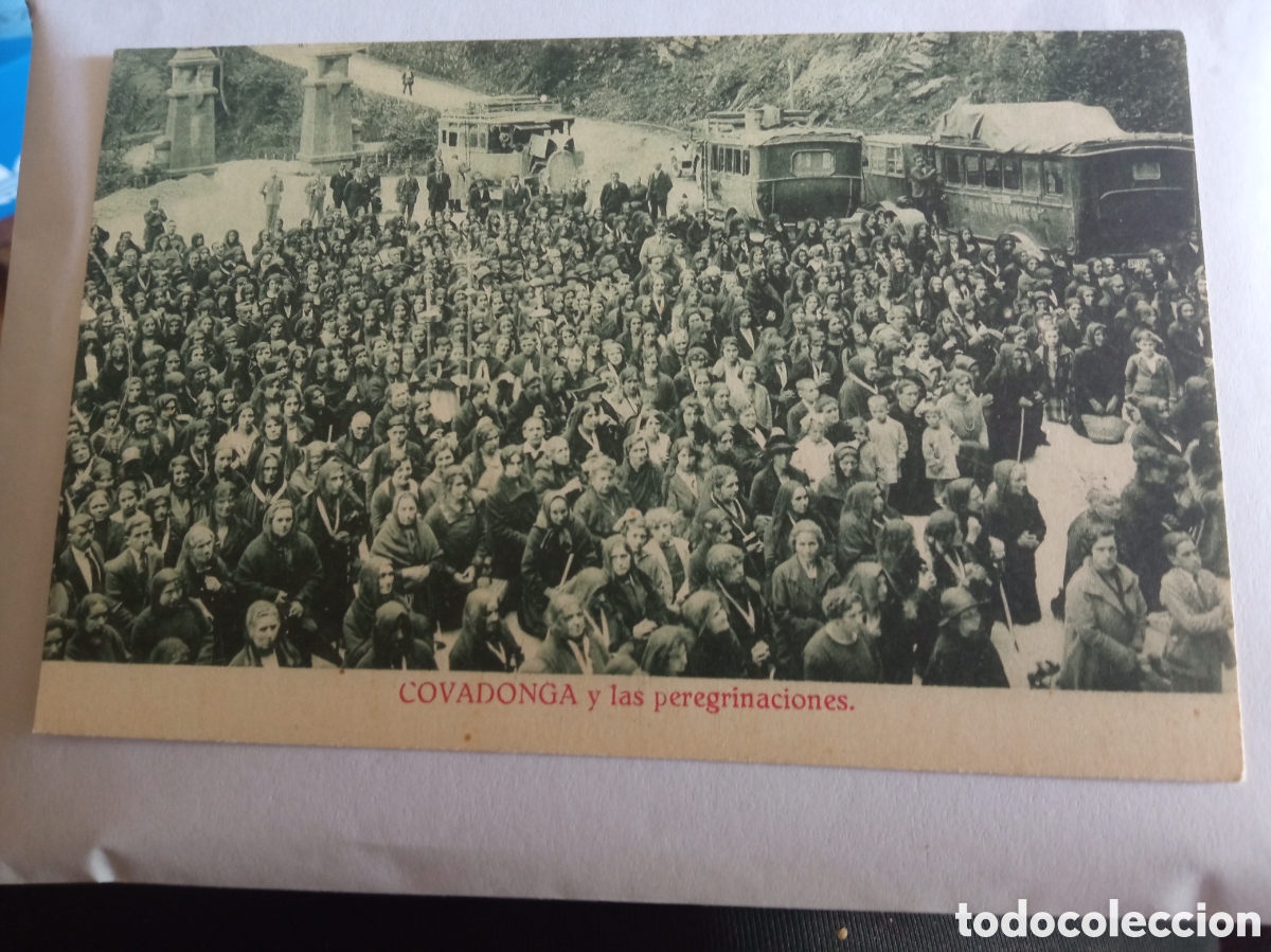 Postales: Antigua postal fotogr&aacute;fica, Covadonga y las Peregrinaci&oacute;nes