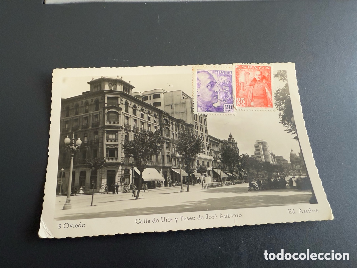 Postales: Postal. 3 OVIEDO. Calle de URIA y Paseo de JOS&Eacute; ANTONIO Ed Arribas