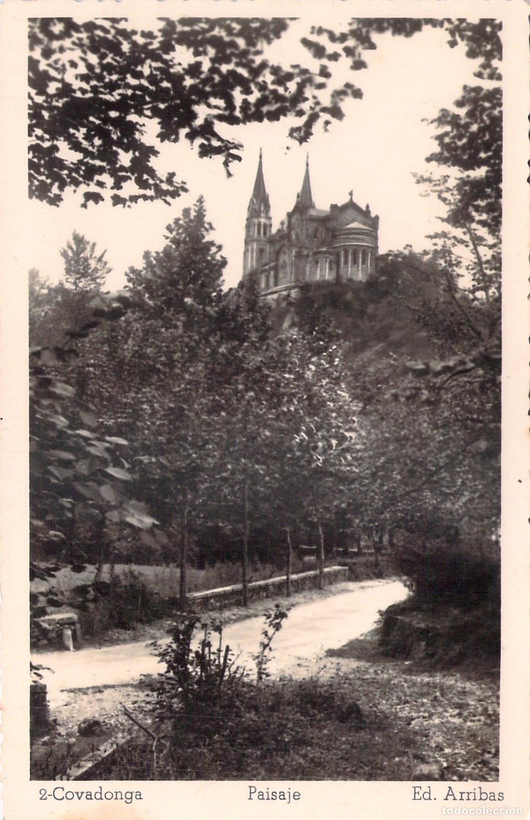 Postales: Postal Bas&iacute;lica de Covadonga Paisaje de Asturias Ediciones Arribas