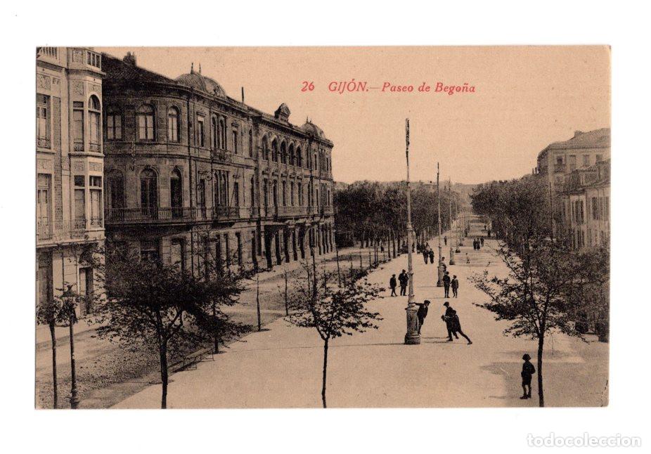 Postales: GIJ&Oacute;N.(ASTURIAS).- PASEO DE BEGO&Ntilde;A.