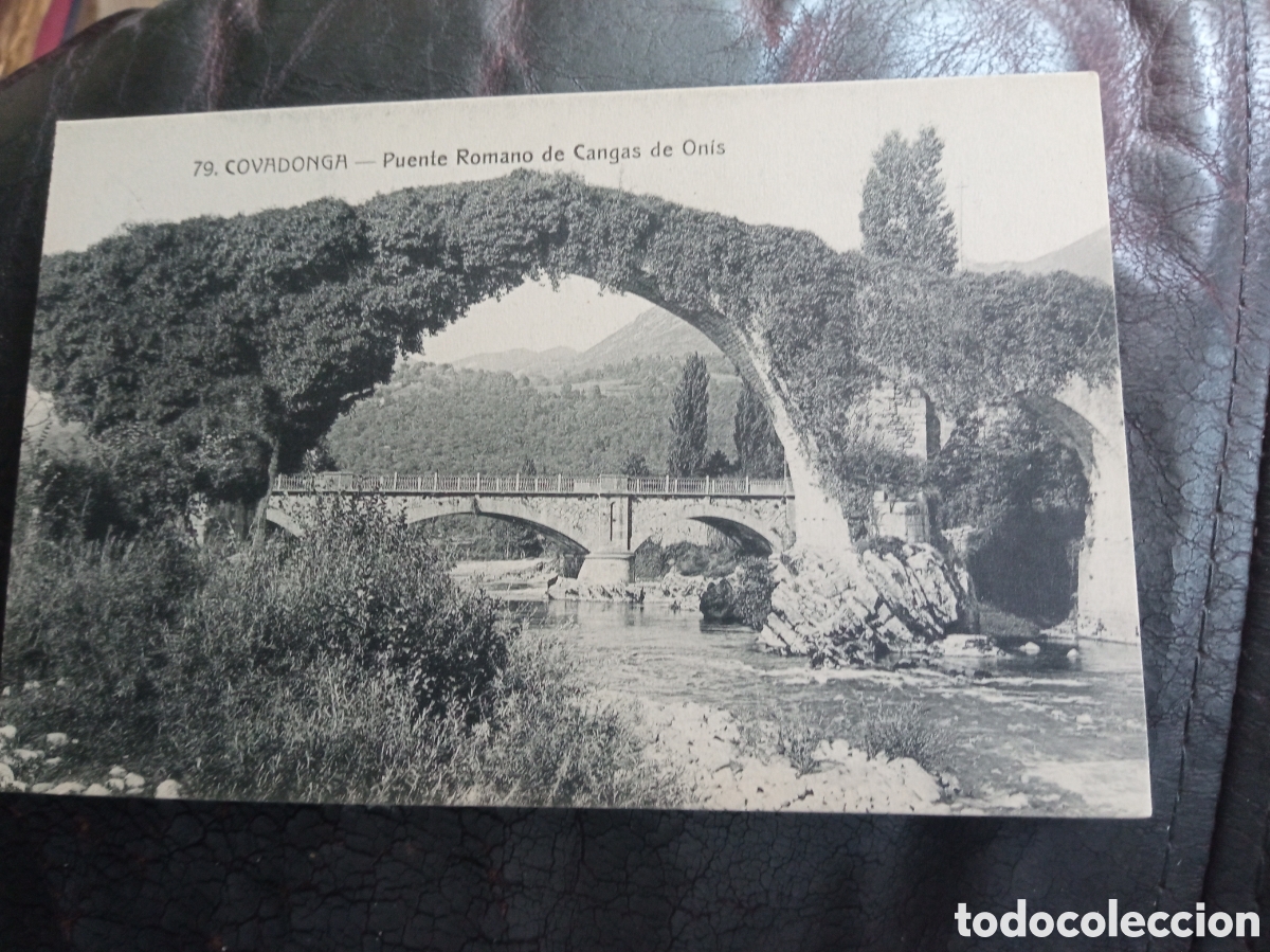 Postales: Antigua postal fotogr&aacute;fica, Covadonga, Puente Romano de Cangas de Onis